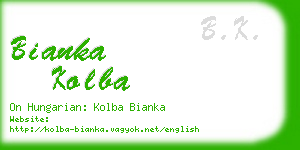 bianka kolba business card